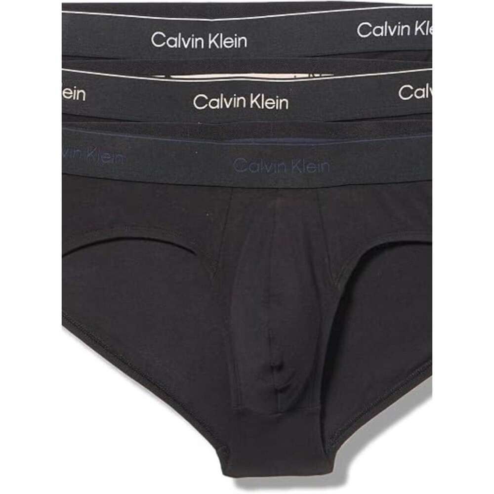 Calvin Klein Men's Icon Cotton Stretch 3-Pack Hip Brief Large